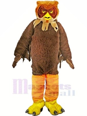 Brown Furry Owl Adult Mascot Costumes Animal