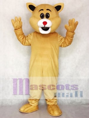 Red Nose Big Ear Cat Mascot Costume