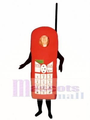 Red Cell Phone Mascot Costume