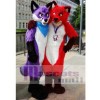 Fursuit Purple or Red Wolf Husky Dog Mascot Costume