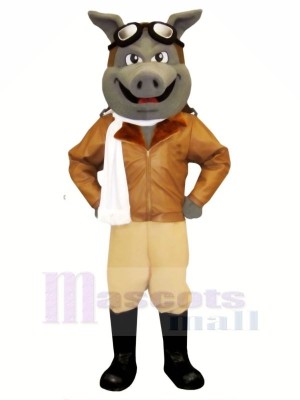 Airhog with White Scarf Mascot Costumes Animal
