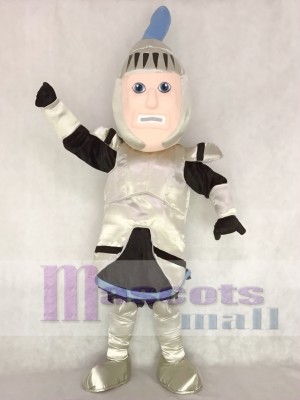 Silver Armour Knight College of St Rose Mascot Costume People 