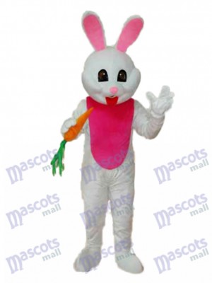 Easter Bunny with Carrot Mascot Adult Costume